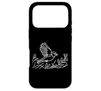 Carcasa para iPhone 17 Pro Azulejo Oriental Line Art Pajaro