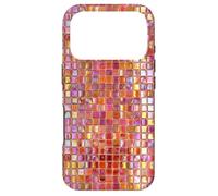 Carcasa para iPhone 17 Pro Azulejos de Mosaico de Vidrio Italiano Sicilia Rosa Naranja Preppy