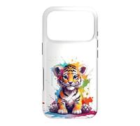 Carcasa para iPhone 17 Pro Baby Tiger Farbspritzer - Tier Kunst - für Sie und Ihn