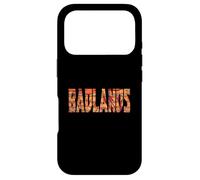 Carcasa para iPhone 17 Pro Badlands Coloridas Formaciones Rocas Clásicas Letras en Negrita