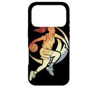 Carcasa para iPhone 17 Pro Baloncesto de la Vendimia de la Muchacha Que regatea