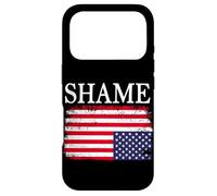 Carcasa para iPhone 17 Pro Bandera Americana al revés Vergüenza Políticas antigubernamentales