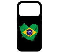 Carcasa para iPhone 17 Pro Bandera de Brasil I Love It is in my DNA Regalo para brasileños
