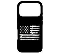 Carcasa para iPhone 17 Pro Bandera de Estados Unidos de Guitarras eléctricas, músico rockero Americano