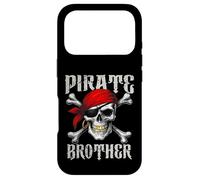 Carcasa para iPhone 17 Pro Bandera de Hermano Pirata Jolly Roger y Huesos Cruzados de Calavera para Halloween