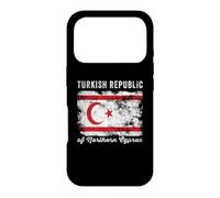 Carcasa para iPhone 17 Pro Bandera de la República Turca del Norte de Chipre desgastada