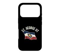 Carcasa para iPhone 17 Pro Bandera de Utah de San Jorge Utah, diseño de Estilo Envejecido