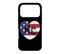 Carcasa para iPhone 17 Pro Bandera del país del Mundo de Estados Unidos KC Heart Kansas City Love Letters US