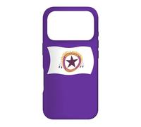 Carcasa para iPhone 17 Pro Bandera Ondulada de la Tribu Wampanoag Squanto India nativa Americana