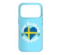 Carcasa para iPhone 17 Pro Bandera Suecia Vintage Genial Orgullosos Aficionados Suecos