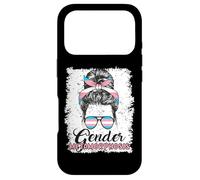 Carcasa para iPhone 17 Pro Bandera transgénero de metamorfosis de género con Cita de Trans Divertida