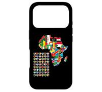 Carcasa para iPhone 17 Pro Banderas africanas, Banderas de África, Mapa de África.