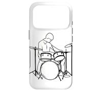Carcasa para iPhone 17 Pro Baquetas Drum Player Line Art
