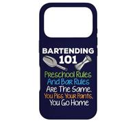 Carcasa para iPhone 17 Pro Bar Bartending 101 Reglas preescolares Reglas de la Barra Cita Bartender