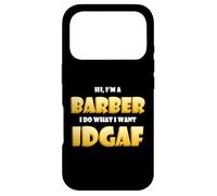 Carcasa para iPhone 17 Pro Barber Idgaf Meme Cute Occupation Hairdresser Gear Barbers
