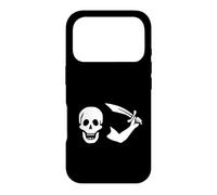 Carcasa para iPhone 17 Pro Bartholomew Roberts Bandera Pirata Jolly Roger Skull Captain