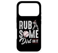 Carcasa para iPhone 17 Pro Baseball Rub Some Dirt On It Frases de Humor Divertido Citas