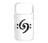 Carcasa para iPhone 17 Pro Bass Clef 69 (Vintage Negro) Bajista Bajista