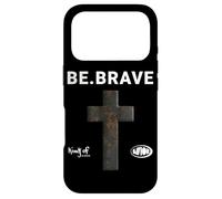 Carcasa para iPhone 17 Pro Be Brave God Bible Jesus Blessed Cross - Cita Religiosa