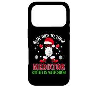 Carcasa para iPhone 17 Pro Be Nice To The Mediator Santa Is Watching Christmas Xmas