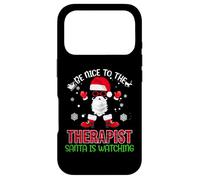 Carcasa para iPhone 17 Pro Be Nice To The Therapist Santa Is Watching Christmas Xmas