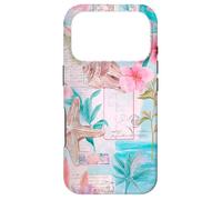 Carcasa para iPhone 17 Pro Beachy Blue Coquette Coastal Collage Aesthetic Summer Preppy