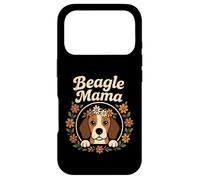 Carcasa para iPhone 17 Pro Beagle Mama Cute Floral Wreath Retro Dog Owner