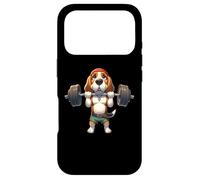 Carcasa para iPhone 17 Pro Beagle Perro Halterofilia Fitness Gimnasio Entrenamiento
