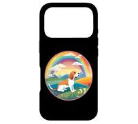 Carcasa para iPhone 17 Pro Beagle Rainbow Bridge Pintura Conmemorativa de Perro Colorido