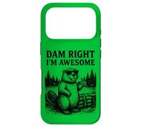 Carcasa para iPhone 17 Pro Beaver Juego de Palabras Broma Gráfico Vintage Animal Humor Impresionante