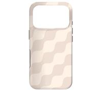 Carcasa para iPhone 17 Pro Beige Diagonal Lines Soft Wave Minimal 70s Hippie Pattern