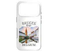 Carcasa para iPhone 17 Pro Bélgica Patrimonio Iconic Brujas Canal Arquitectura Medieval