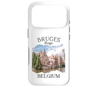 Carcasa para iPhone 17 Pro Bélgica Patrimonio Iconic Brujas Canal Arquitectura Medieval