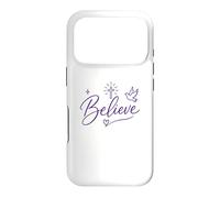 Carcasa para iPhone 17 Pro Believe Christian Faith Cross Dove Purple Inspiring Believe