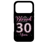 Carcasa para iPhone 17 Pro Bendecido por Dios para Personas de 30 años, 30 cumpleaños, 30 cumpleaños