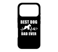 Carcasa para iPhone 17 Pro Best Dog Dad Ever Miniature Schnauzer Dog Heartbeat Paw