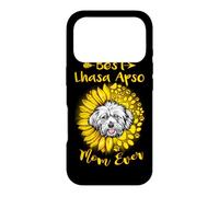 Carcasa para iPhone 17 Pro Best Lhasa Apso Dog Mom Ever Sunflower Funny Paw Dogs Lovers