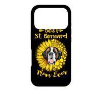 Carcasa para iPhone 17 Pro Best Saint Bernard Dog Mom Ever Sunflower Funny Paw Lover