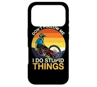 Carcasa para iPhone 17 Pro Bicicleta de montaña MTB Vintage Don't Follow Me I Do Stupid Things
