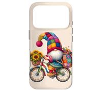 Carcasa para iPhone 17 Pro Bicycle Riding GNOME Grandpa For Women Cute Summer Sunflower