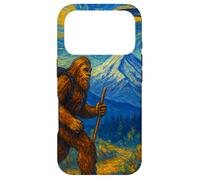 Carcasa para iPhone 17 Pro Bigfoot en el Estilo de la Noche Estrellada de Van Gogh en Mount St Helens