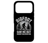 Carcasa para iPhone 17 Pro Bigfoot Saw Me Nobody Believes Him Funny Sasquatch Hombres Niños