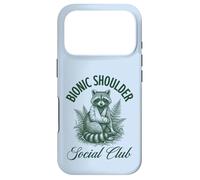Carcasa para iPhone 17 Pro Bionic Shoulder Social Club Raccoon Lesiones Recuperación Divertido