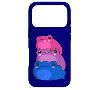 Carcasa para iPhone 17 Pro Bisexual Flag Color Frogs Subtle Bi Pride LGBTQ Aesthetic