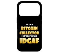 Carcasa para iPhone 17 Pro Bitcoin Collector Costume Idgaf Meme BTC Mining Gear Bitcoin