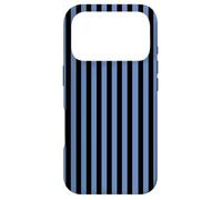 Carcasa para iPhone 17 Pro Black and Blue Stripes Geometric Vertical Lines Pattern