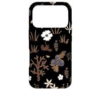 Carcasa para iPhone 17 Pro Black and Brown Cottagecore Mushroom Fall Nature Moss