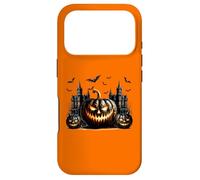 Carcasa para iPhone 17 Pro Black and Orange Halloween Must Haves Creepy Pumpkin Face
