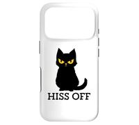 Carcasa para iPhone 17 Pro Black Cat Hiss Off para Hombres y Mujeres Meow Cat