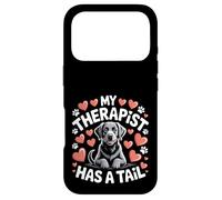 Carcasa para iPhone 17 Pro Black Lab Mi Terapeuta Tiene un Servicio de Cola Animal Dog Lover